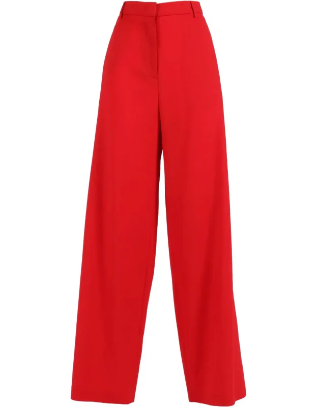 Ankle Length Wide Straight-leg Pants