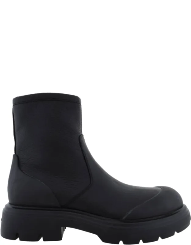 Dorie Leather Lug-sole Ankle Boots