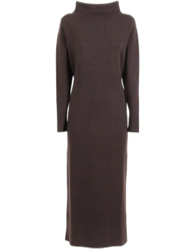 Knee Length Back Slit Dress