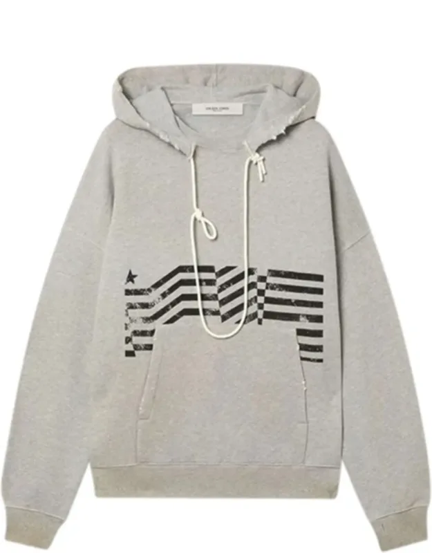 Drawstring Hood Cotton Hoodie