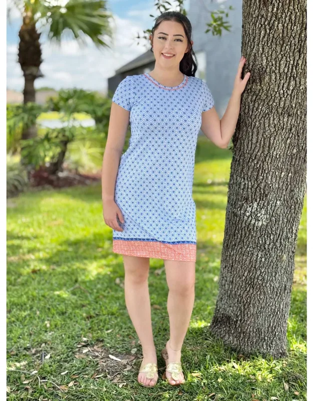 A-line Mini Dress In Painted Petals