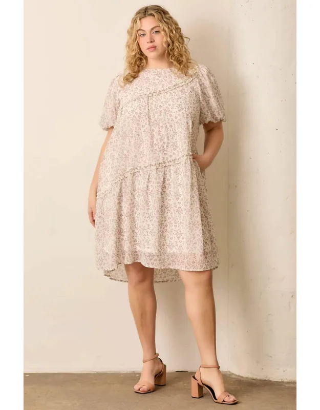 Bubble Sleeve Mini Dress
