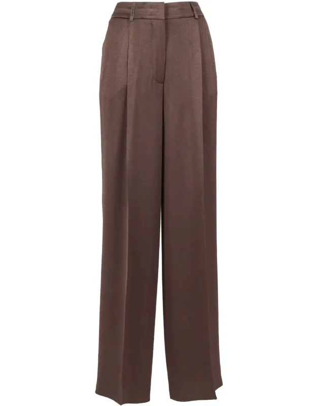 Textured Straight-leg Trousers