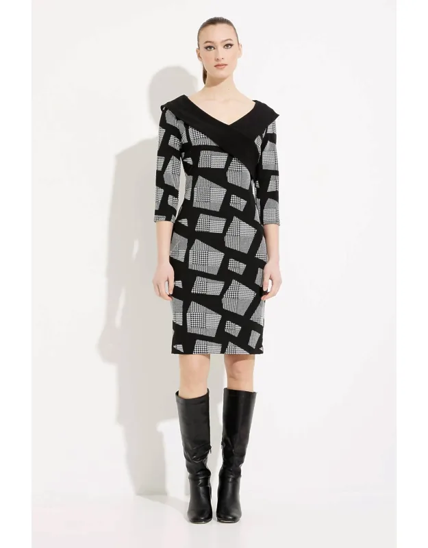 Geometric Print Sheath Dress