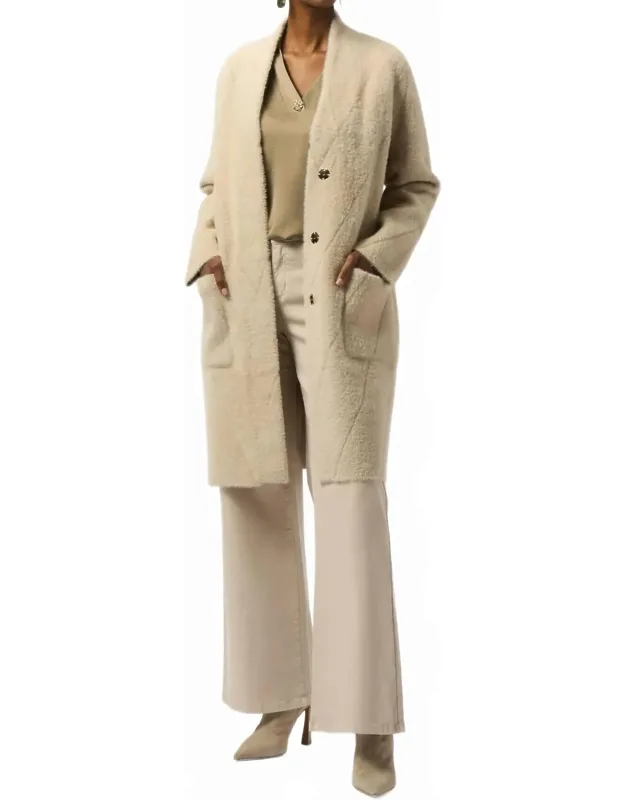 Feather Yarn Sweater Knit Coat