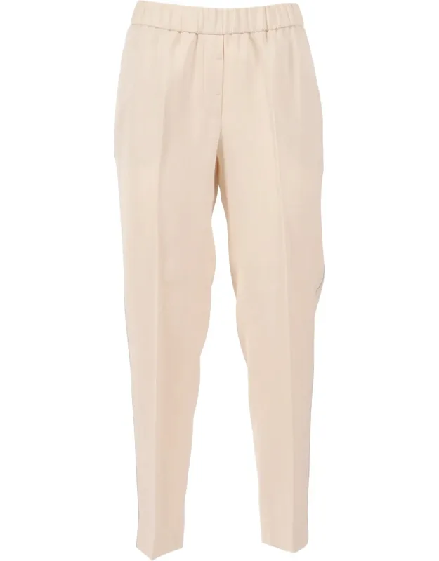 Tapered Straight-leg Trousers