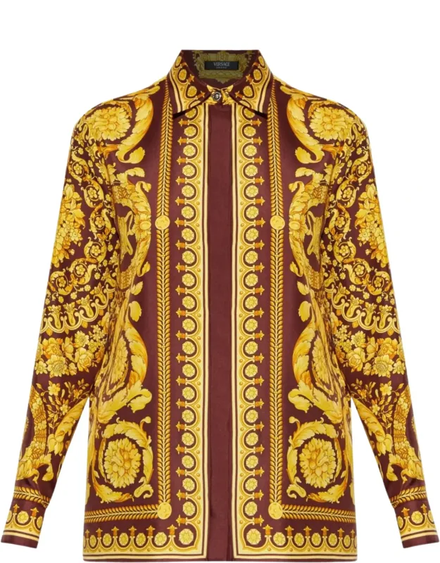 Baroque Print Silk Shirt
