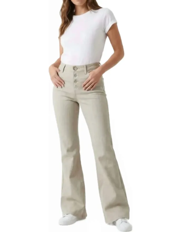 Side Zip Wide Leg Jeans