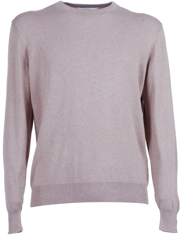 Silk Cotton Round Neck Sweater