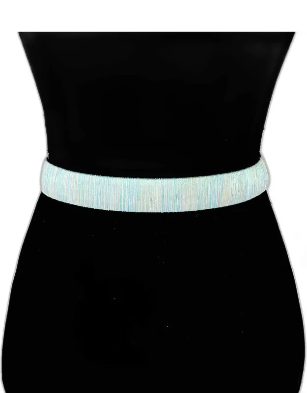 Shimmery Cord Chain Closure Belt