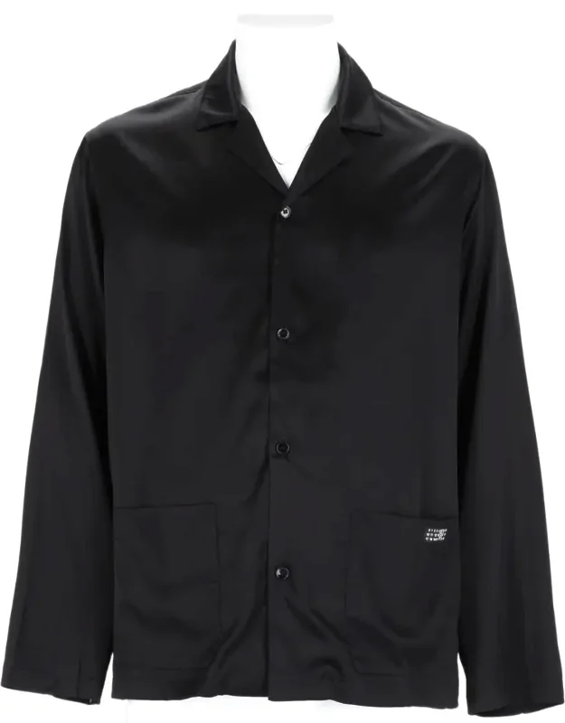 Silk-blend Front-pocket Shirt