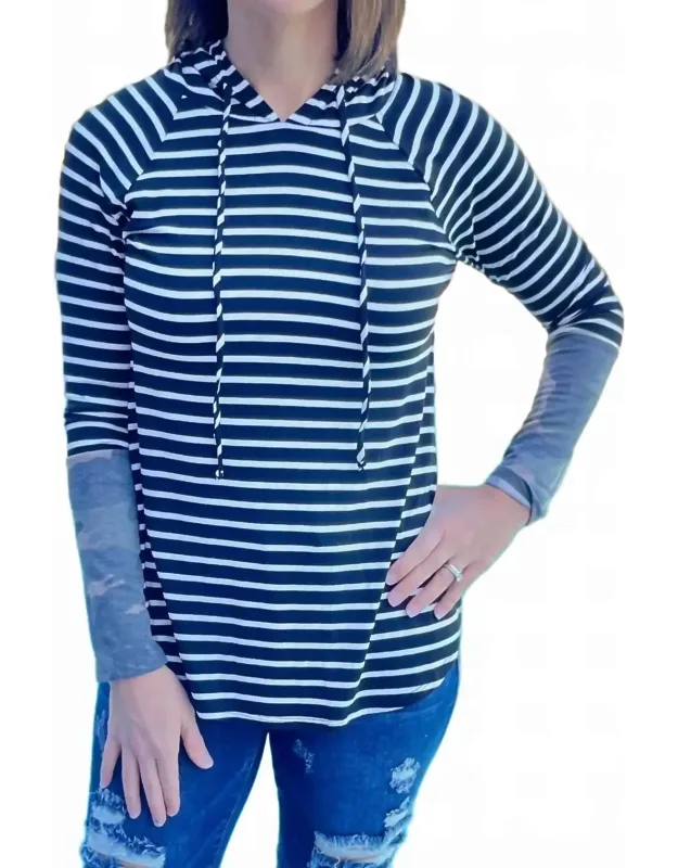 Hide And Stripe Hoodie