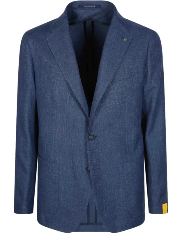 Linen-cotton Single-breasted Blazer