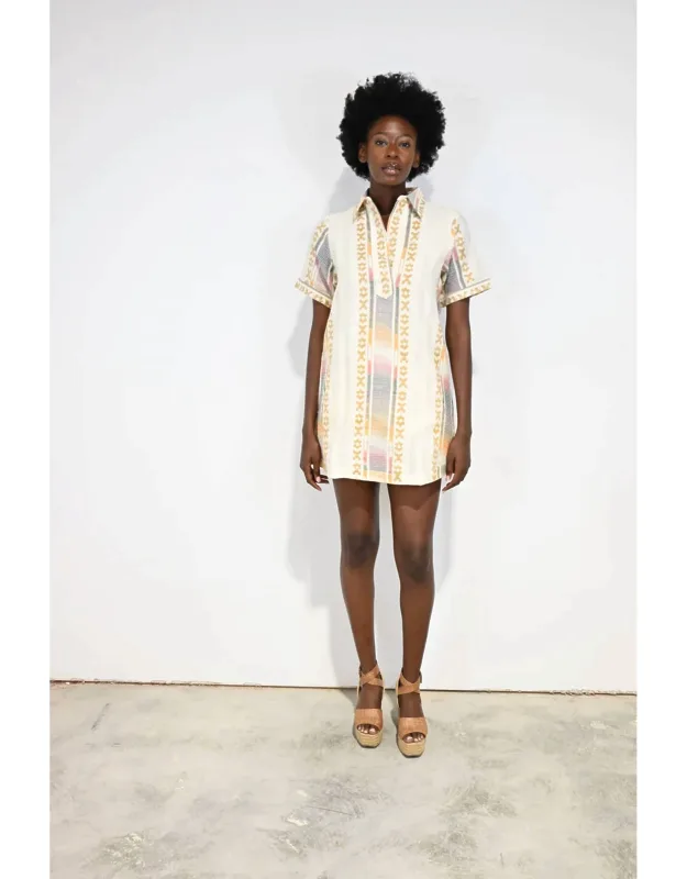 Split Neck Mini Dress