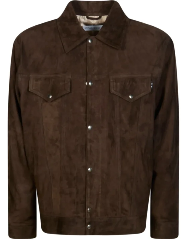 Suede Boxy Snap Jacket