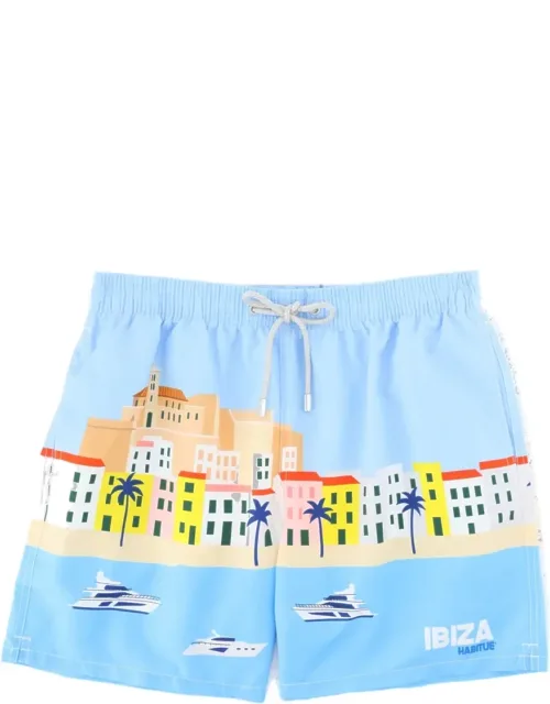 Coastal Cityscape Swim Shorts