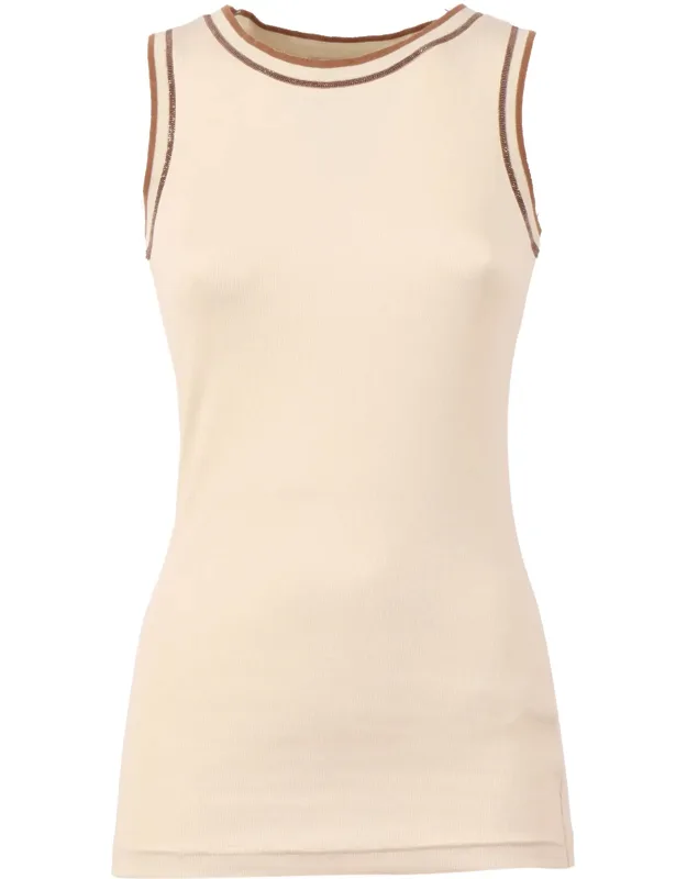 Ribbed Jersey Tank Top