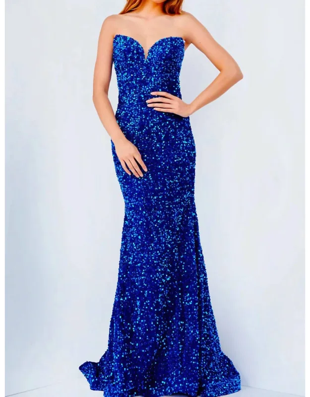 Strapless Sweetheart Sequin Dress