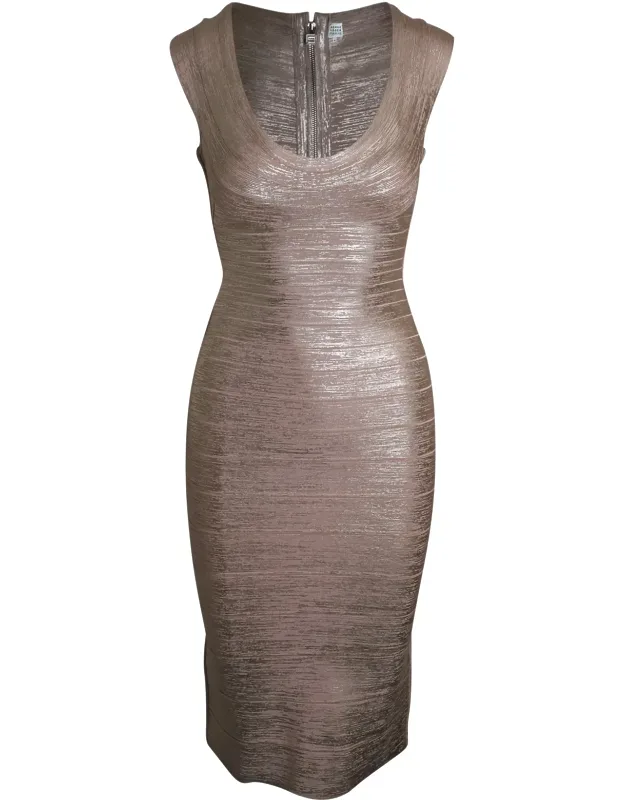 Scoop Neck Bandage Dress