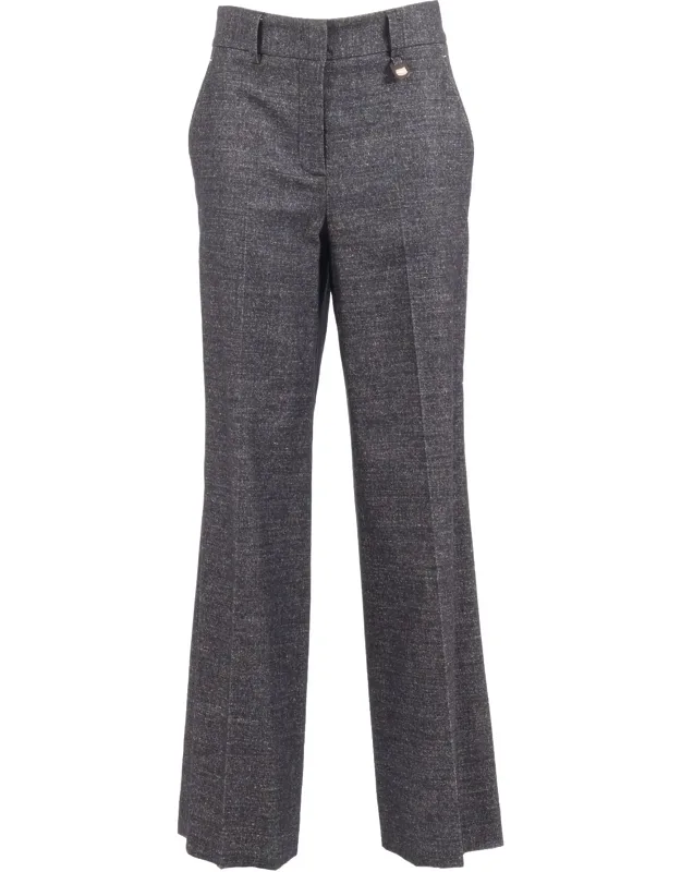 Tailored Flare Pressed Crease Straight-leg Pants