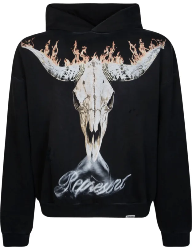 Bull Skull Graphic Hoodie