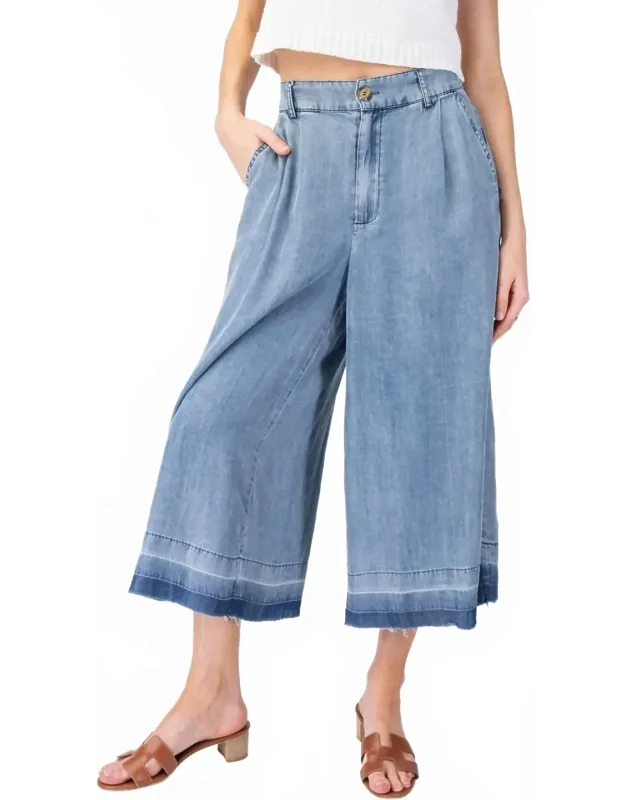 Mineral Washed Wide Leg Pants