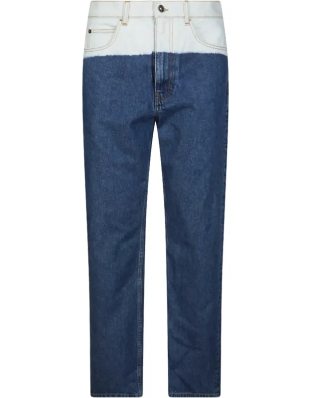 Two-tone Five-pocket Jeans