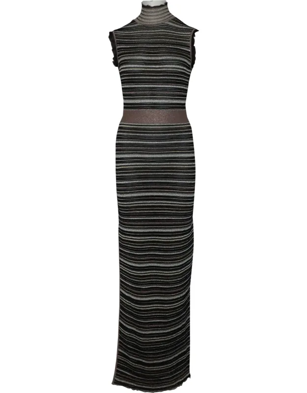 Mock Neck Maxi Dress
