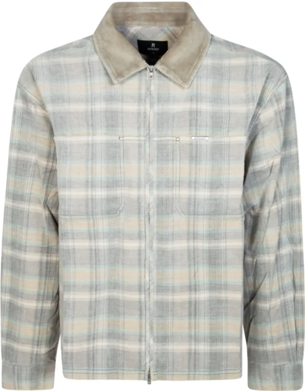 Plaid Zip Up Shirt