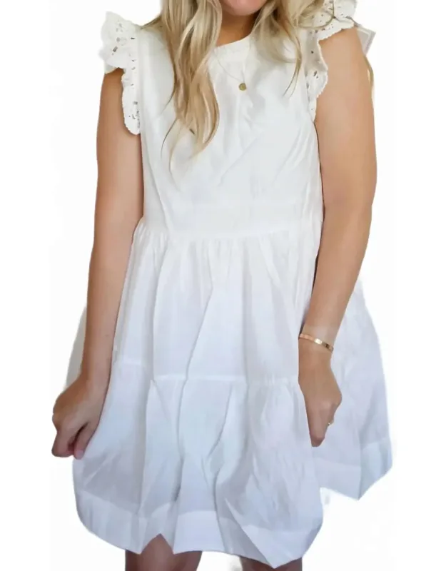 Crochet Ruffle Mini Dress