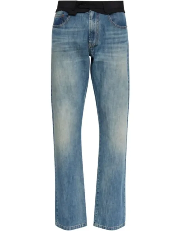 Reconstructed Waist Denim Jeans