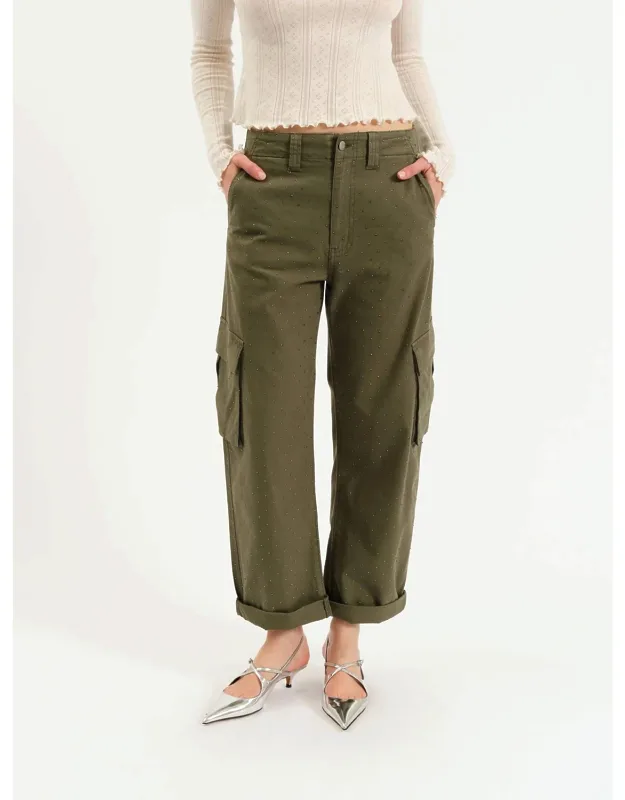 Curved Leg Cargo Pants
