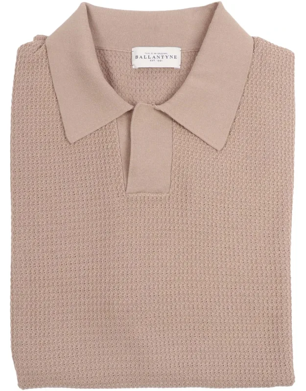 Textured Classic Collar Polo Shirt