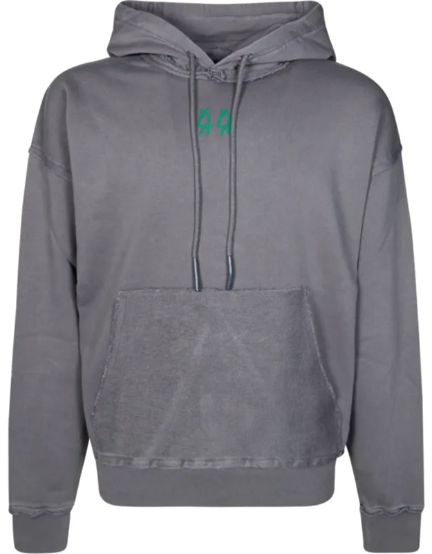 Muted Grey Green Graphic Hoodie