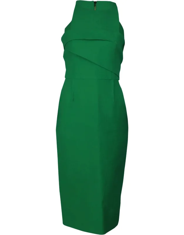 Abserley Waffle Sleeveless Midi Dress
