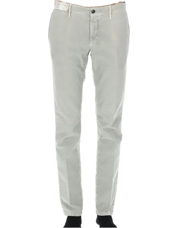 Light Grey Faded Cotton-blend Jeans