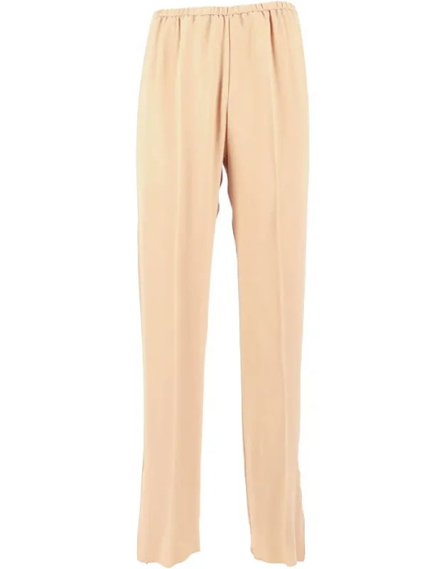 Regular Fit Satin Straight-leg Pants