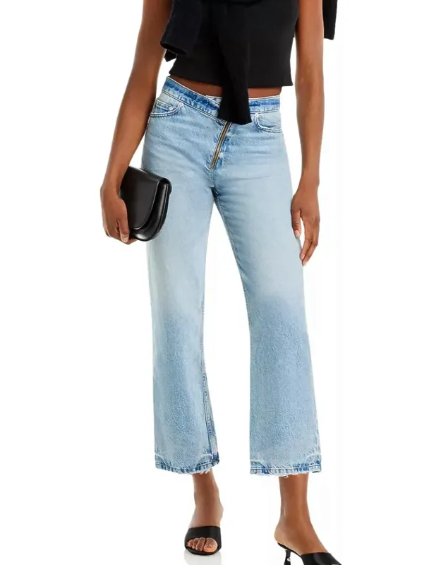 Jane Crop Angled Zip Jeans