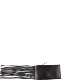 Rectangular Leather Fringe Shoulder Bag