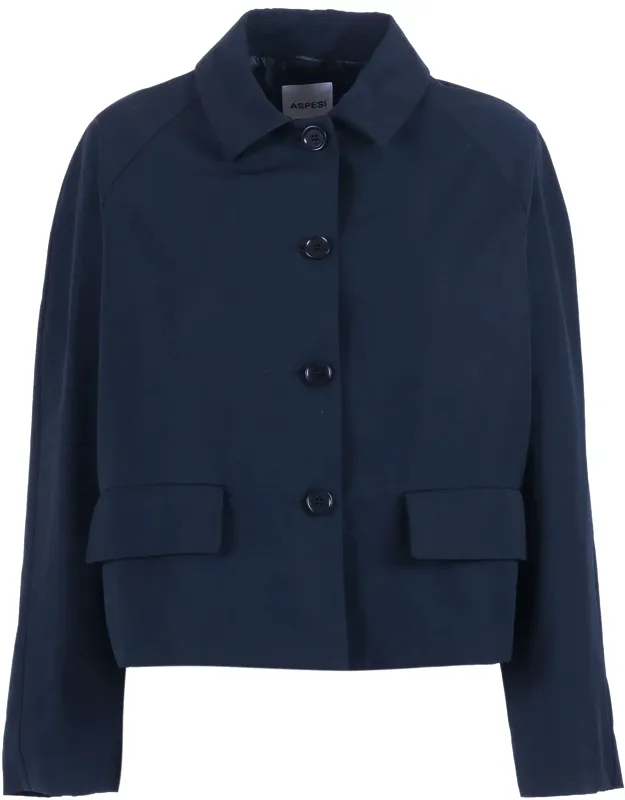 Cropped Flap Pocket Jacket