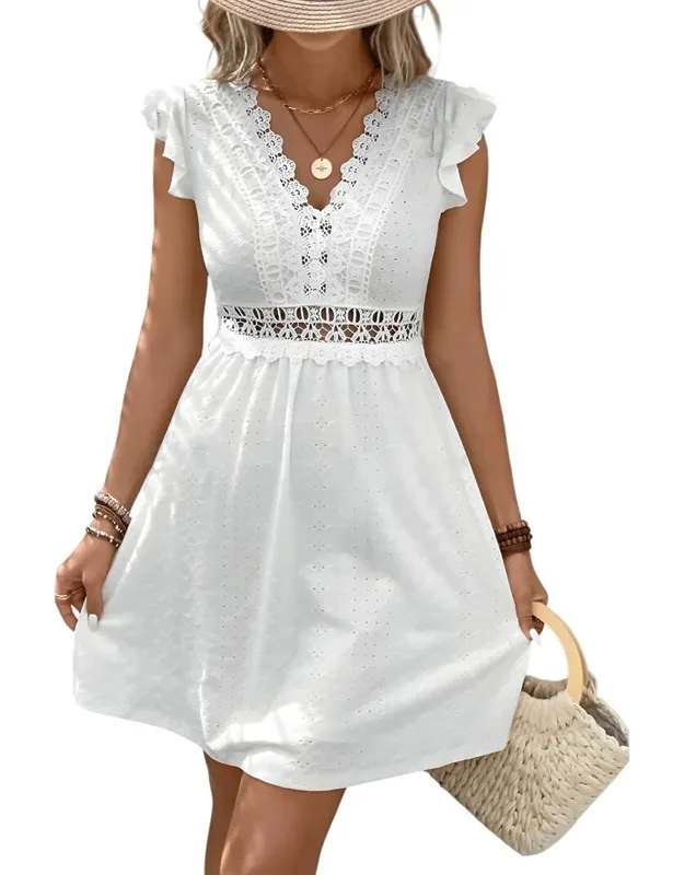 Camila Blanco Mini Dress, Comfortable And Stylish