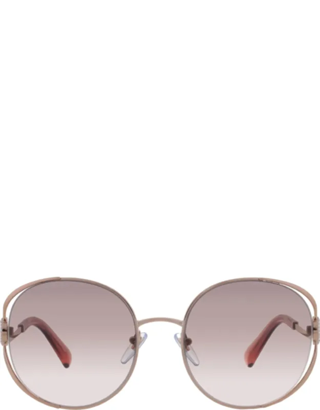 Pink Gradient Grey Round Sunglasses