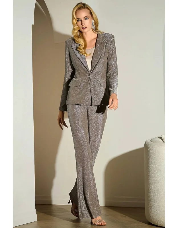 Novelty Knit Flared Pull-on Pants