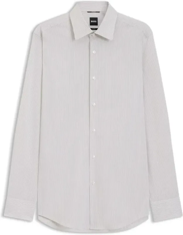 Striped Cotton-blend Poplin Shirt