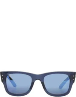 Mega Wayfarer Blue Mirror Square Sunglasses