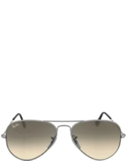 Aviator Grey Gradient Sunglasses Rb3025 55 Mm Lens Width, 100% Uv Protection
