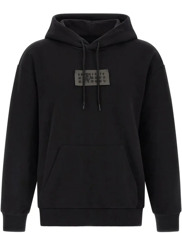 Central Printed Detail Cotton Hoodie