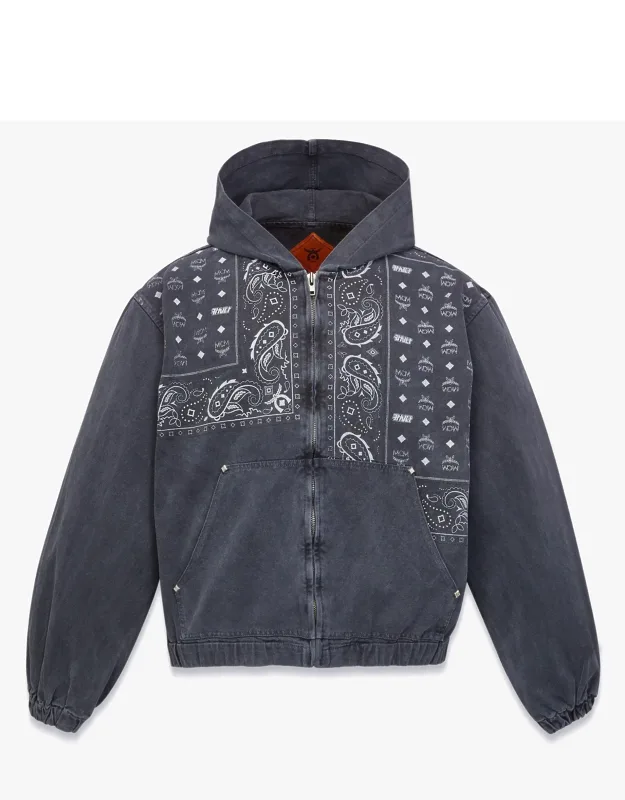 Bandana Monogram Zip Hoodie
