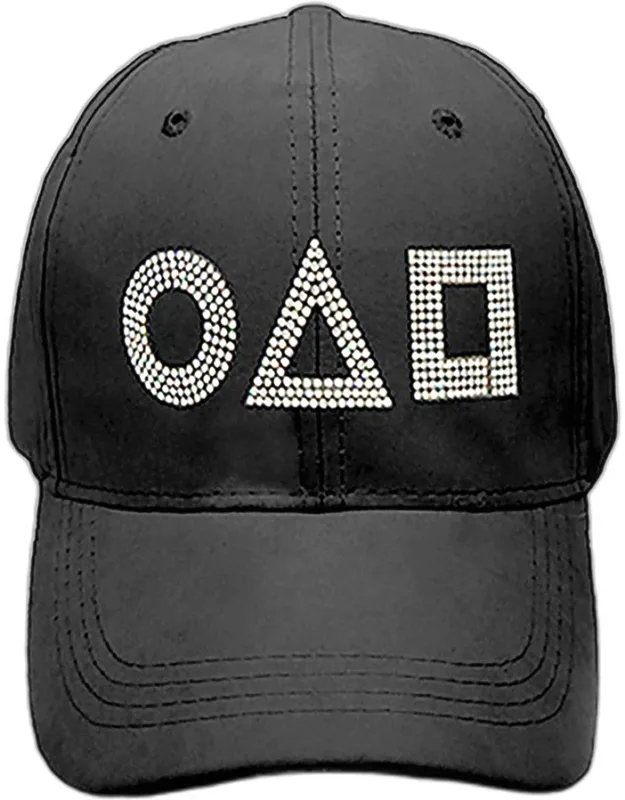 Bling Circle Triangle Square Accented Baseball Cap