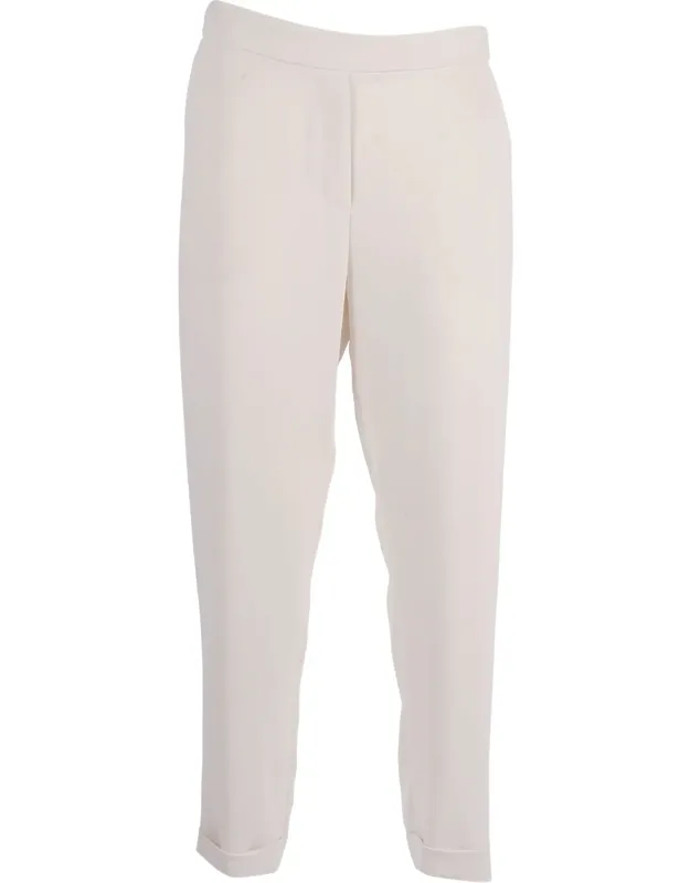 Relaxed Fit Cuffed Cropped Straight-leg Pants